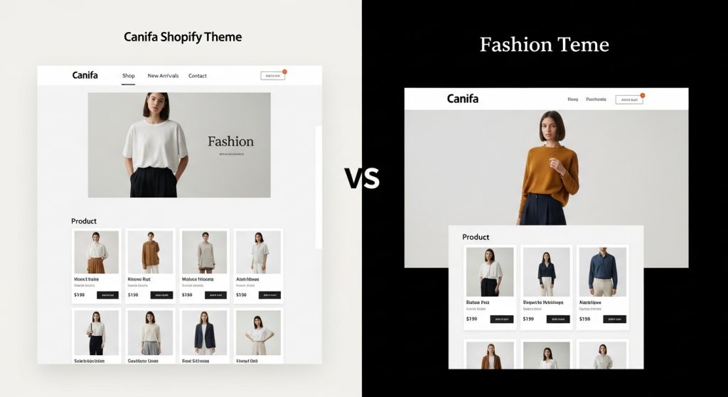 Canifa Shopify Theme compared with other fashion Shopify themes