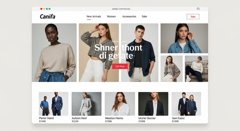 Canifa Shopify Theme homepage preview for fashion store
