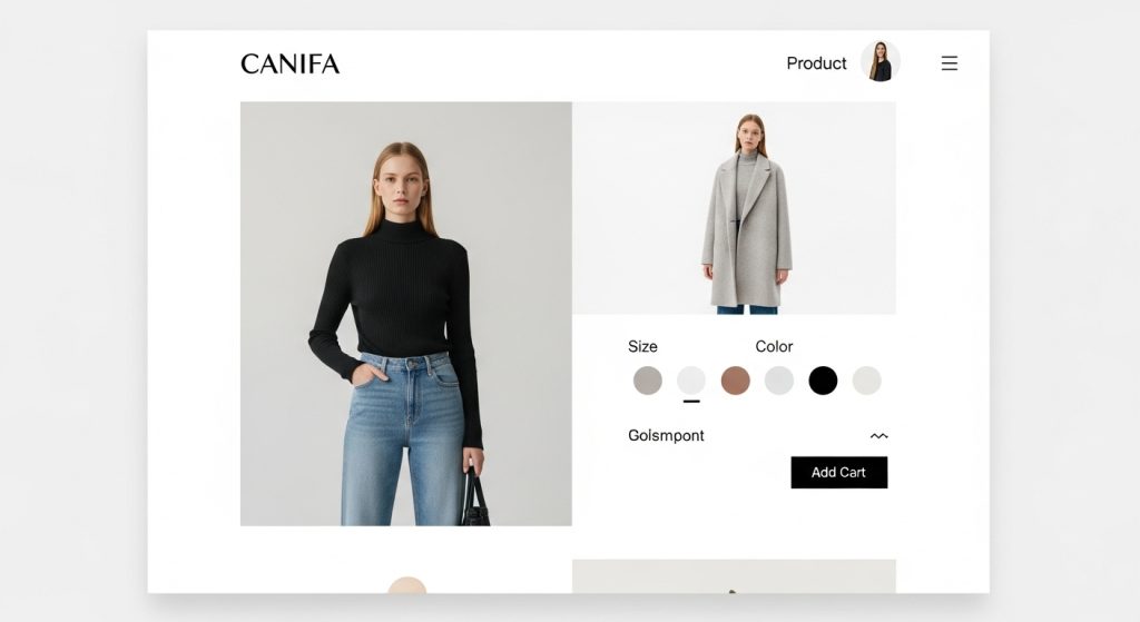 what is Canifa Shopify Theme product page design for apparel store