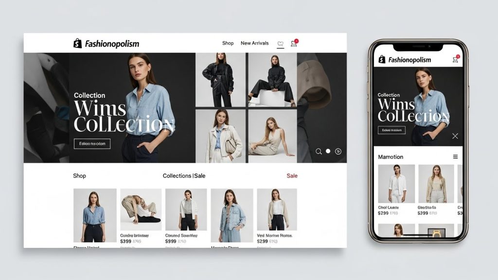 Fashionopolism Theme Overview, most popular shopify themes Shopify theme layout example