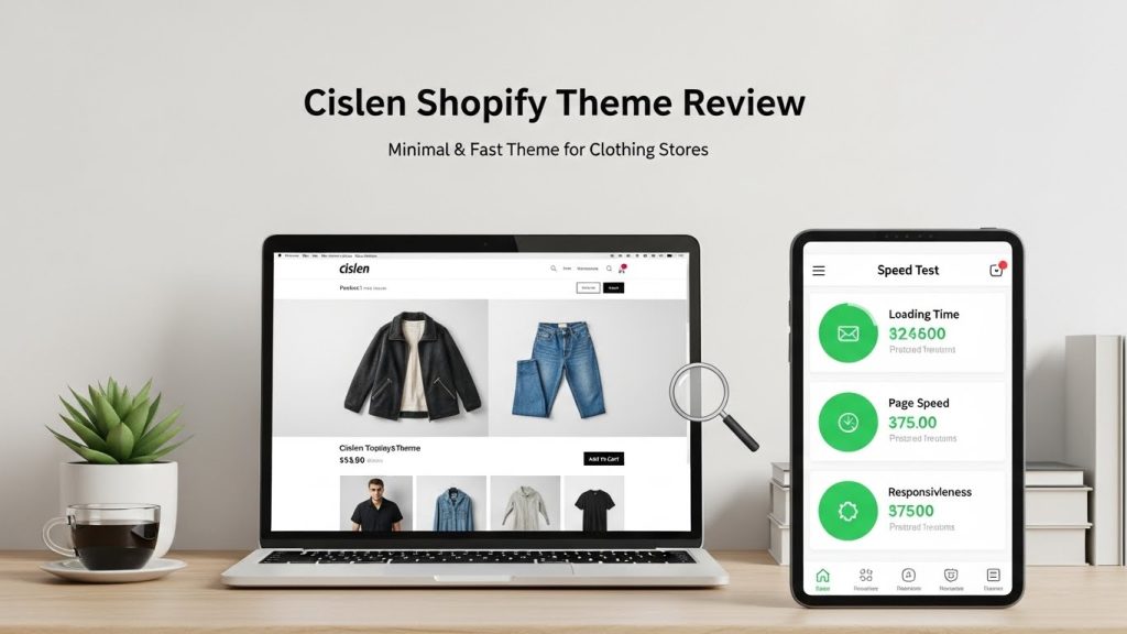 Cislen shopify theme for beginner clothing store modern design