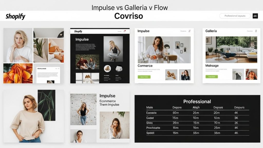 Theme Comparison most popular shopify themes Shopify theme layout example
