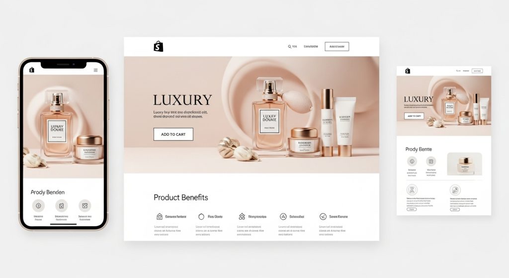 Charmee Shopify Theme product page layout for beauty brands