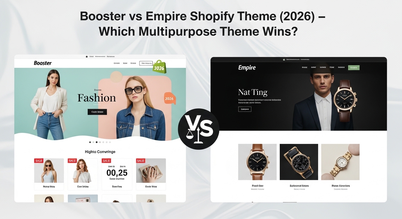 Booster vs Empire Shopify Theme comparison 2026