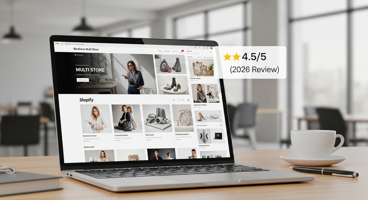 Boutique Multi Store Shopify Theme homepage design for multi-category ecommerce store
