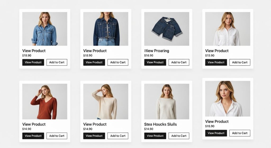 Conversion-focused product grid in Boutique Multi Store Shopify Theme