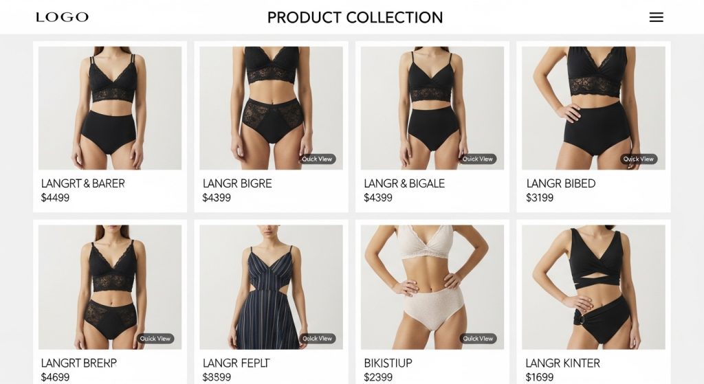 Product collection page layout in Binim Responsive Shopify Theme