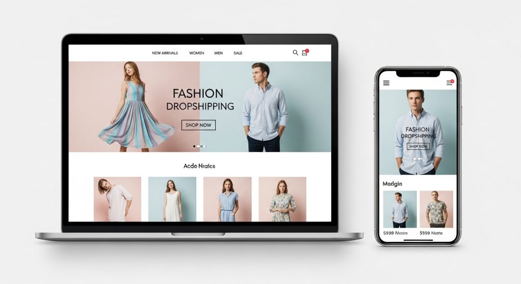 Binim Shopify theme fashion dropshipping homepage layout mobile-first design 2026