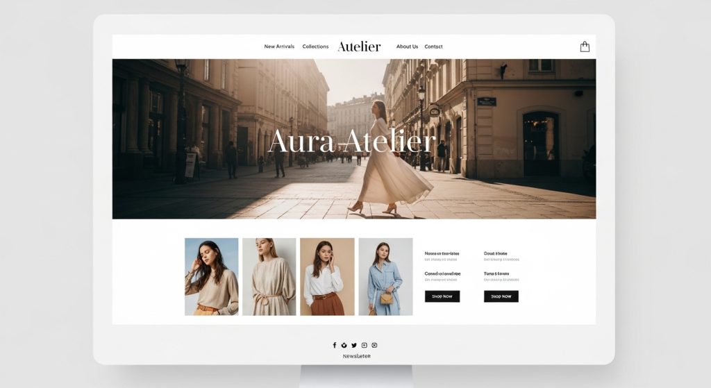 Boutique theme for fashion store homepage design