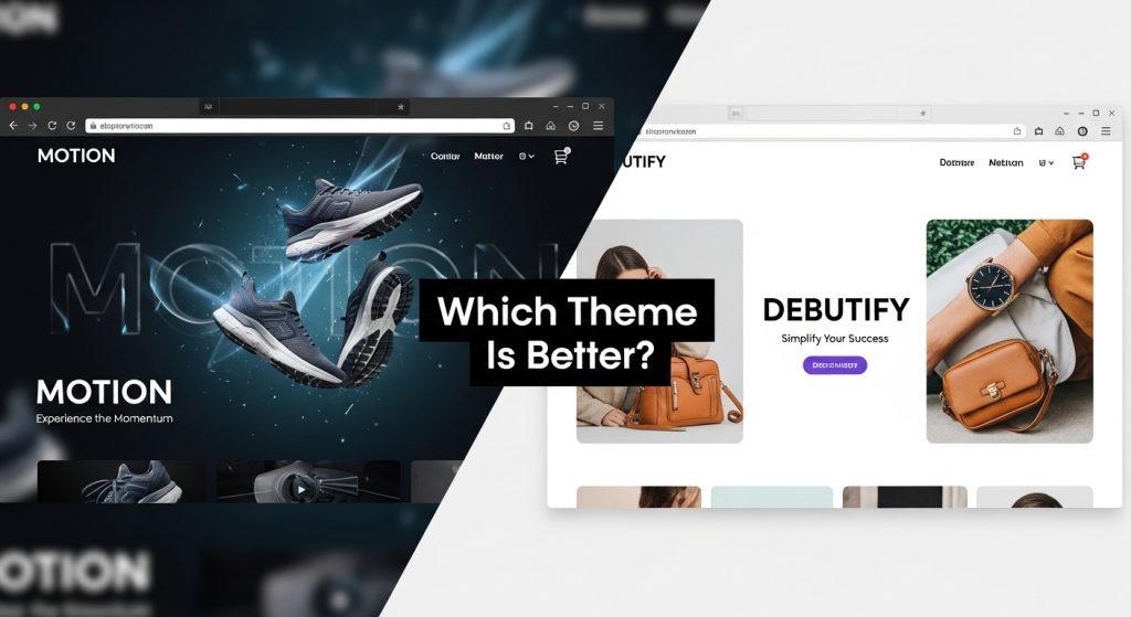 Motion vs Debutify Shopify theme comparison